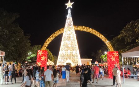 Goianésia Acende a Magia do Natal com Árvore Gigante de 35 Metros