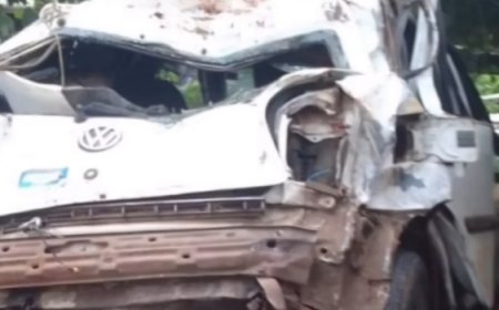 Família de Jaraguá sofre capotamento na GO-070 e escapa sem ferimentos graves