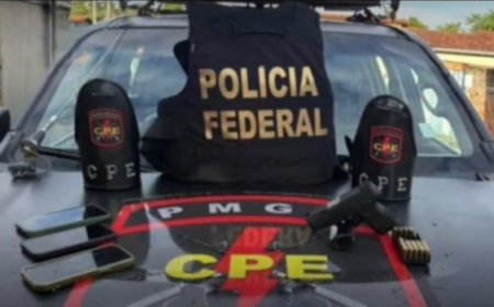 Mandado de busca da PF resulta em prisão e apreensão de arma de uso restrito em Ceres