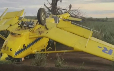 Avião capota durante o pouso devido a fortes ventos em Quirinópolis