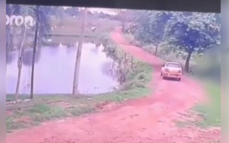Homem morre após veículo cair em represa em Santa Rita do Novo Destino, próximo a Goianésia