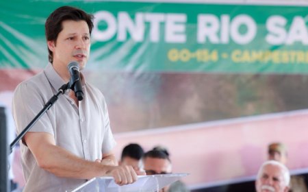 Daniel Vilela inaugura ponte sobre o rio Santa Maria, em Campestre de Goiás