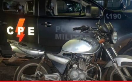 CPE Rialma recupera em Santa Isabel motocicleta furtada e conduz suspeito de receptação
