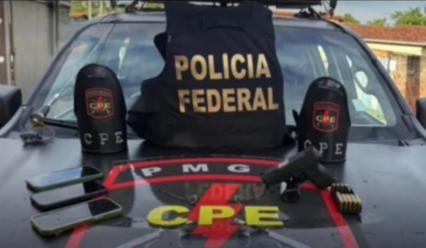 Mandado de busca da PF resulta em prisão e apreensão de arma de uso restrito em Ceres