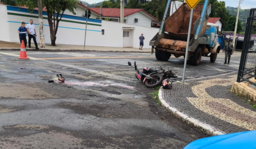 Jovem é transferido para o HCN em Uruaçu após colisão com caminhão em Ceres