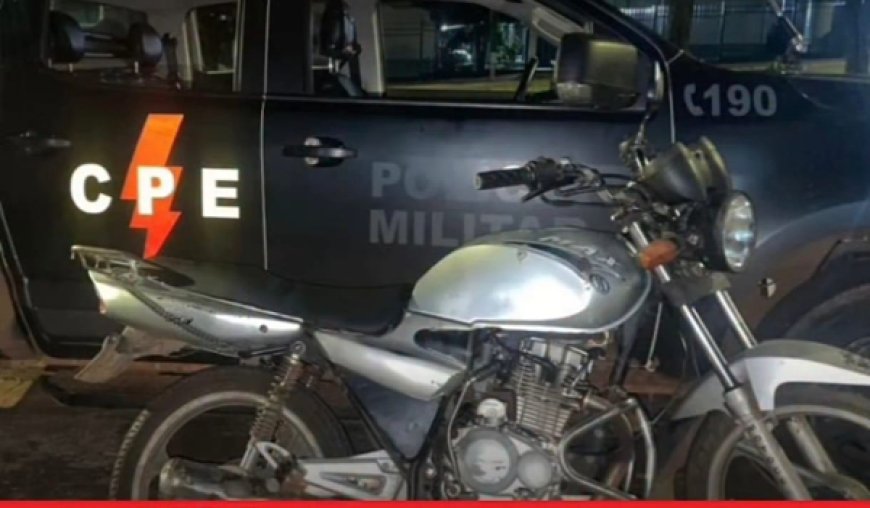 CPE Rialma recupera em Santa Isabel motocicleta furtada e conduz suspeito de receptação