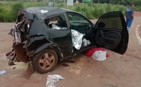 Acidente tira vida de mulher e bebê na GO-164, em Nova Crixás