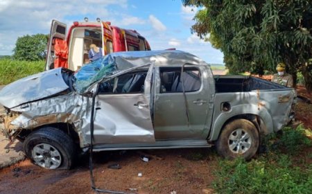 Capotamento na BR-060 deixa um morto e um ferido em Rio Verde