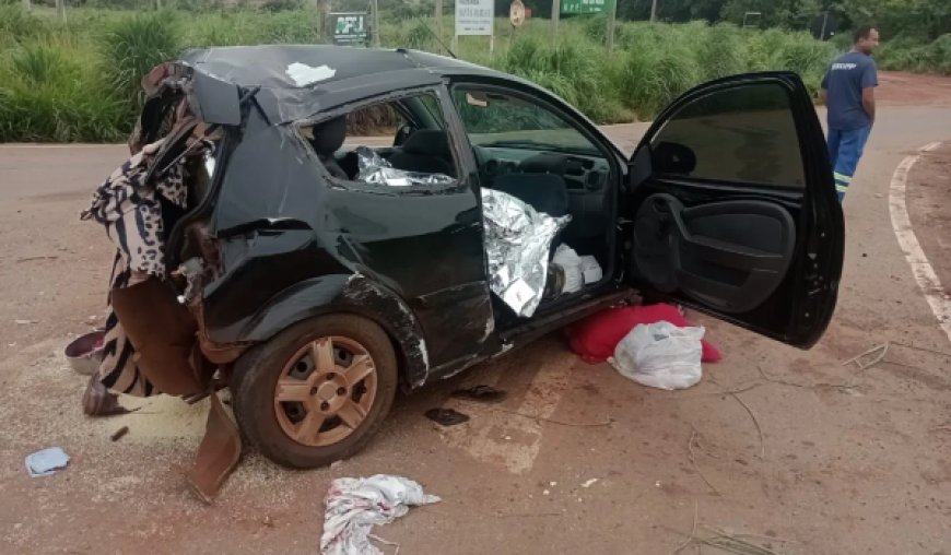 Acidente tira vida de mulher e bebê na GO-164, em Nova Crixás
