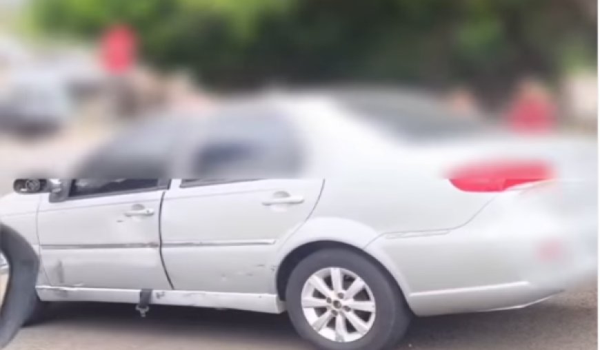 Carro e motocicleta se envolvem em acidente próximo ao Hospital Bom Jesus em Ceres