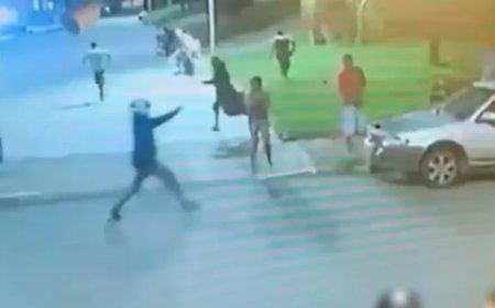Mãe luta com atirador, mas presencia execução do filho em praça de Nerópolis; suspeitos são presos