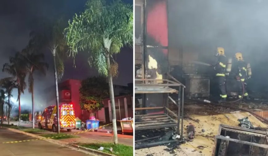 Comunidade de Barro Alto se une para salvar mercadorias de supermercado que pegou fogo