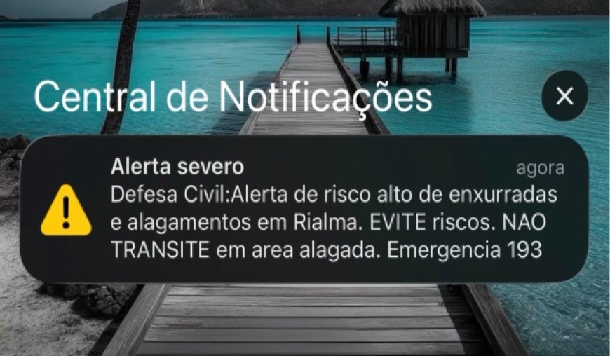 Defesa Civil emite alerta severo para chuvas intensas em Rialma