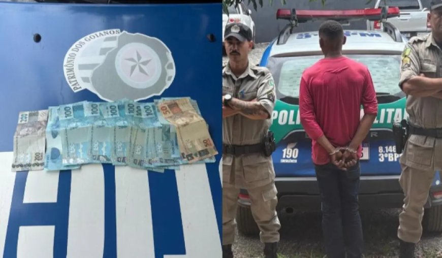 Homem é preso em flagrante ao furtar R$ 2,1 mil em banheiro de comércio em Estrela do Norte