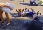 Carro e moto colidem na região central de Ceres nesta terça feira