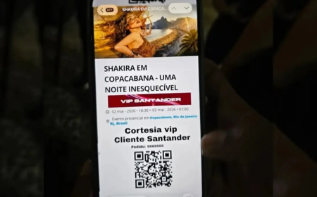Homem lucra R$ 6 mil com ingressos falsos para o show da Shakira no Rio e é preso