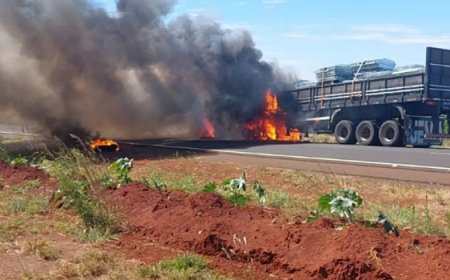 Motorista de carreta morre carbonizado após perseguição policial em Rio Verde