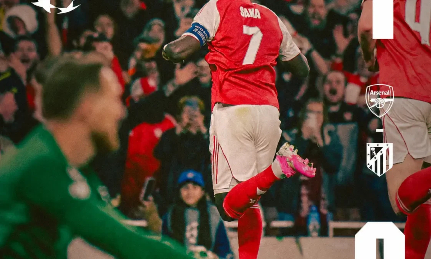 Arsenal vence Atlético de Madrid e avança para final da Champions League