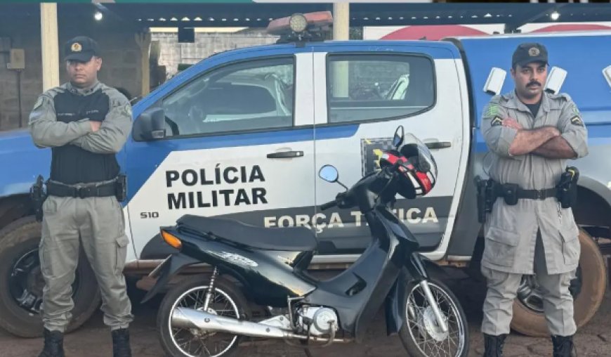 Jovem é baleado após furtar moto e atacar policiais com faca em Santa Helena