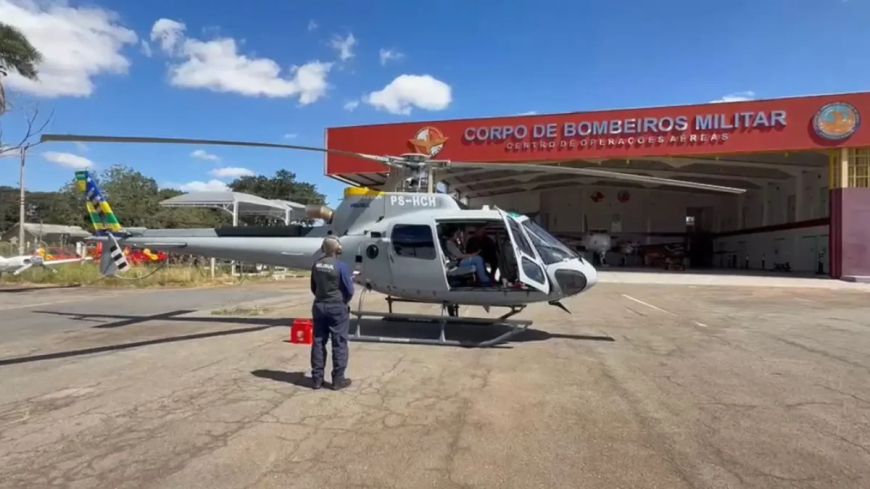 Paciente é levada de helicóptero de Goiás a Brasília para transplante de coração