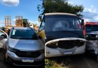 Colisão entre três veículos deixa quatro pessoas feridas na GO-336, em Nova Glória