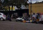 Acidente no centro de Ceres deixa duas pessoas feridas