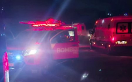 Veículo capota na BR-153 próximo ao trevo Sul de Rialma