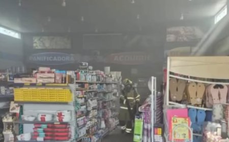 Principio de incêndio em supermercado mobiliza Corpo de Bombeiros em Itapaci