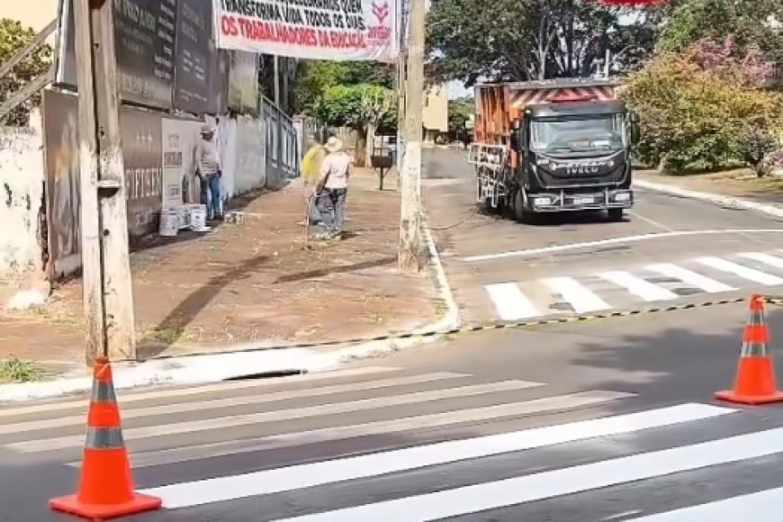 DETRAN intensifica revitalização da sinalização viária em Ceres