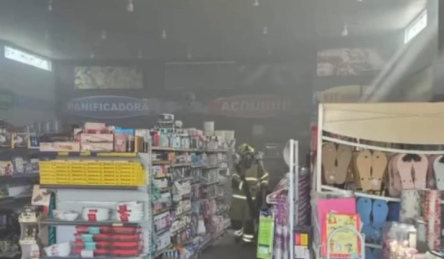 Principio de incêndio em supermercado mobiliza Corpo de Bombeiros em Itapaci