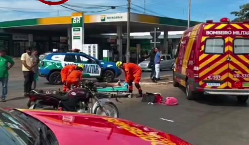 Colisão entre duas motocicletas deixa três feridos em Goianésia