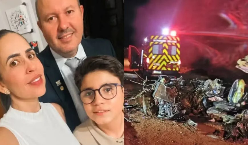 Vereador de Cachoeira Alta, esposa e filho morrem em colisão frontal na GO-206, em Quirinópolis
