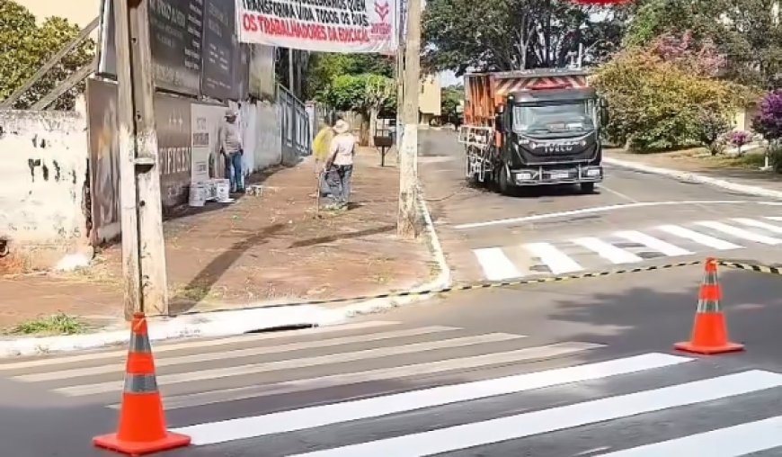 DETRAN intensifica revitalização da sinalização viária em Ceres