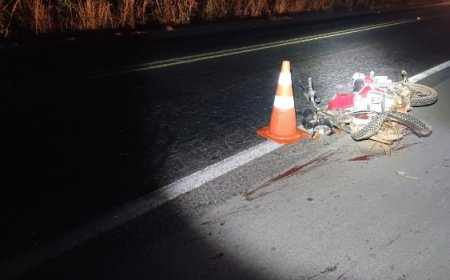 Campinorte: Homem morre após colisão frontal entre motocicleta e caminhão na BR-153