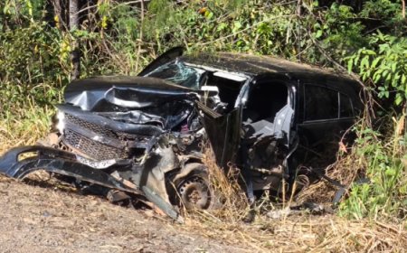 Grave acidente na BR-153 deixa uma pessoa morta e quatro feridas entre Rianápolis e Jaraguá
