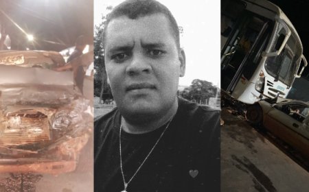 Acidente entre ônibus e carro termina com uma morte em Rubiataba