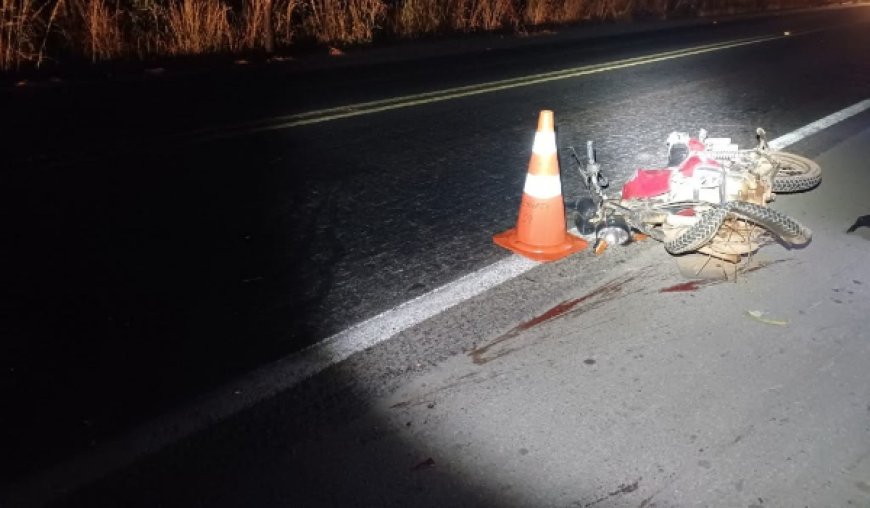 Campinorte: Homem morre após colisão frontal entre motocicleta e caminhão na BR-153